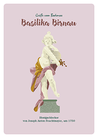 Postkarte mit illustration des Honigschleckers der Birnau